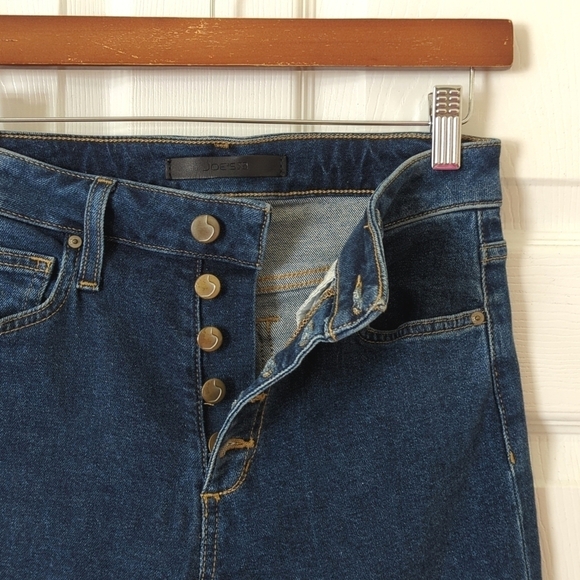 Joe's Jeans The Callie Dark Wash High Rise Cropped Boot Cut Button Fly Jeans 25 - Picture 7 of 14
